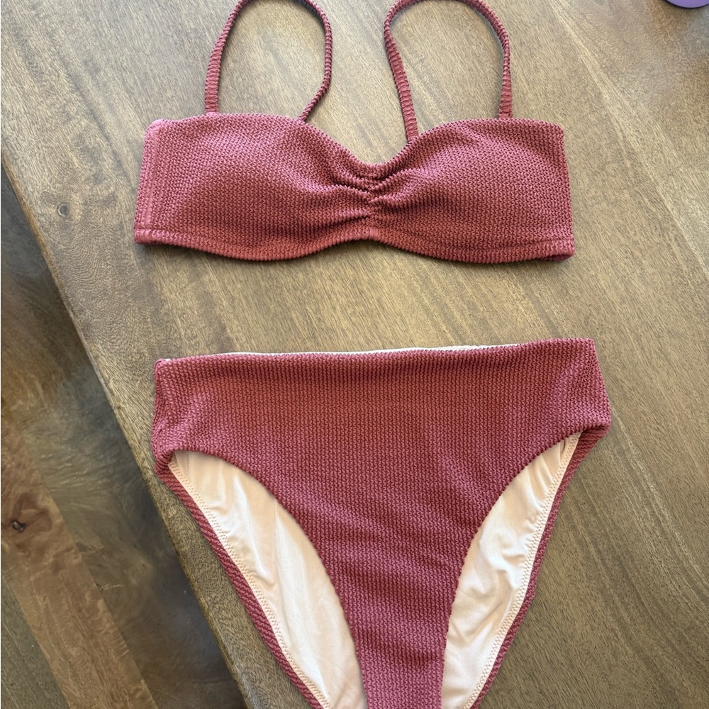 J. Crew scrunchie Bikini top &bottom- Rust